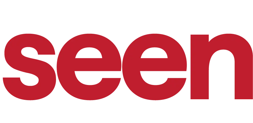 SEEN wordmark logo red